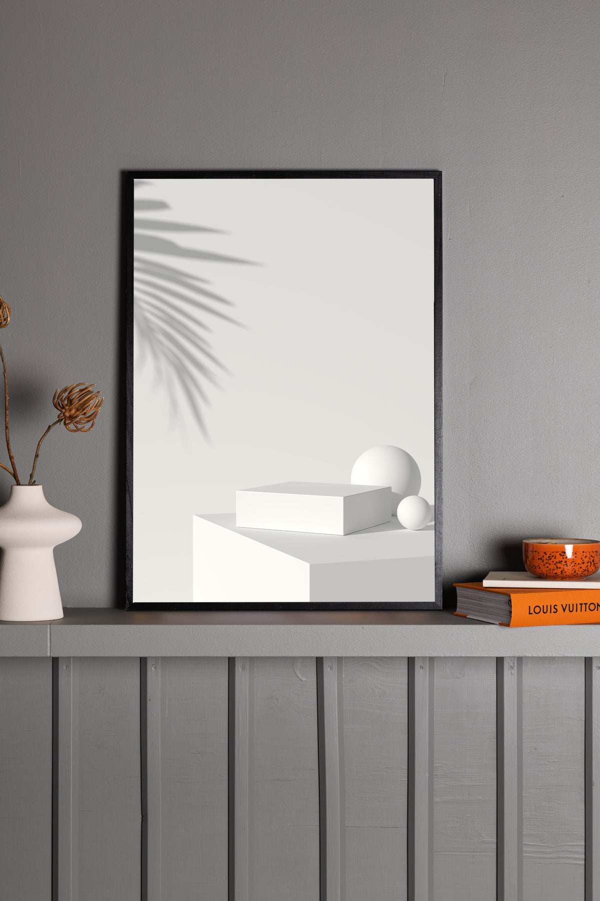 White Box Poster Beige