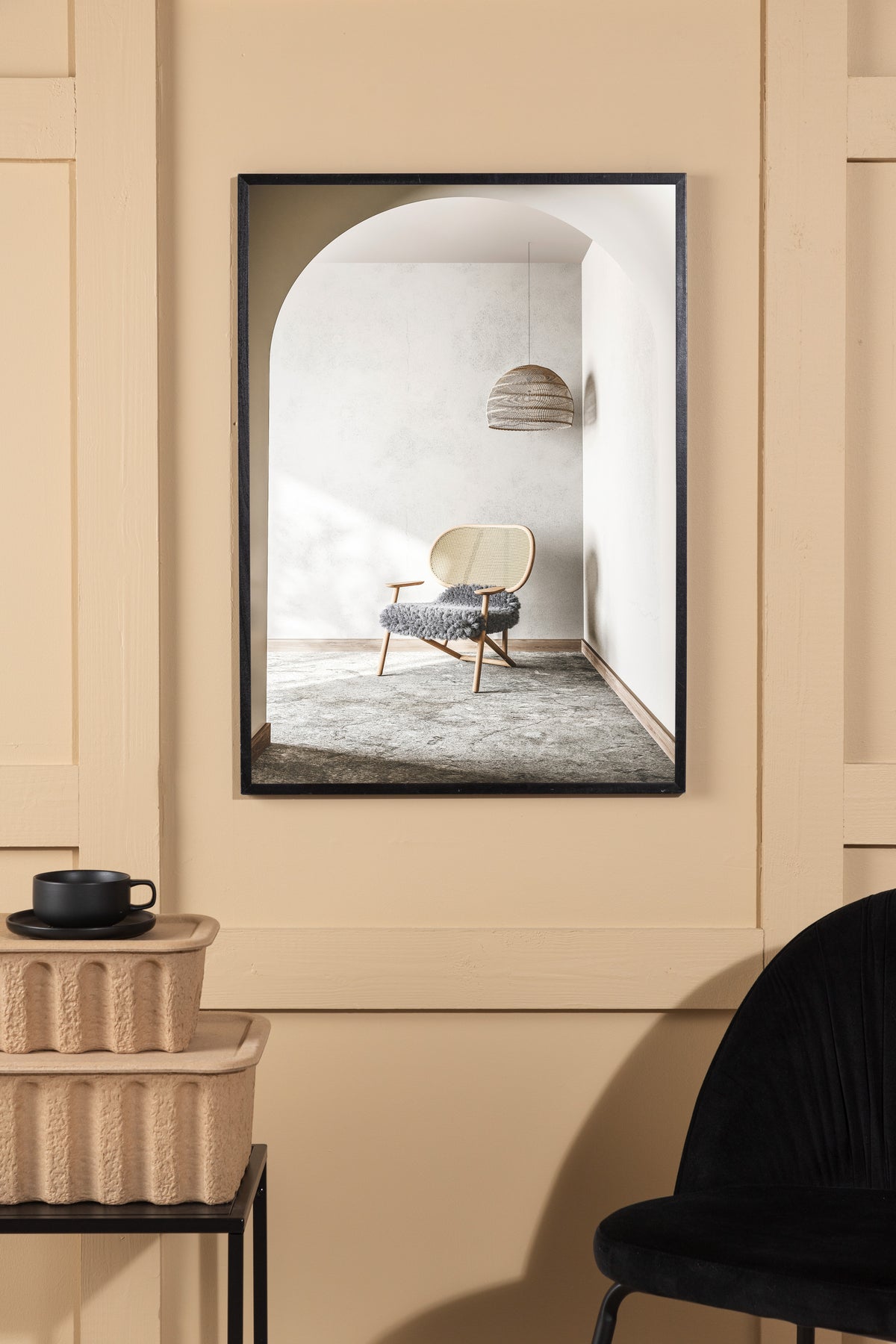 Lounge Chair Poster Beige