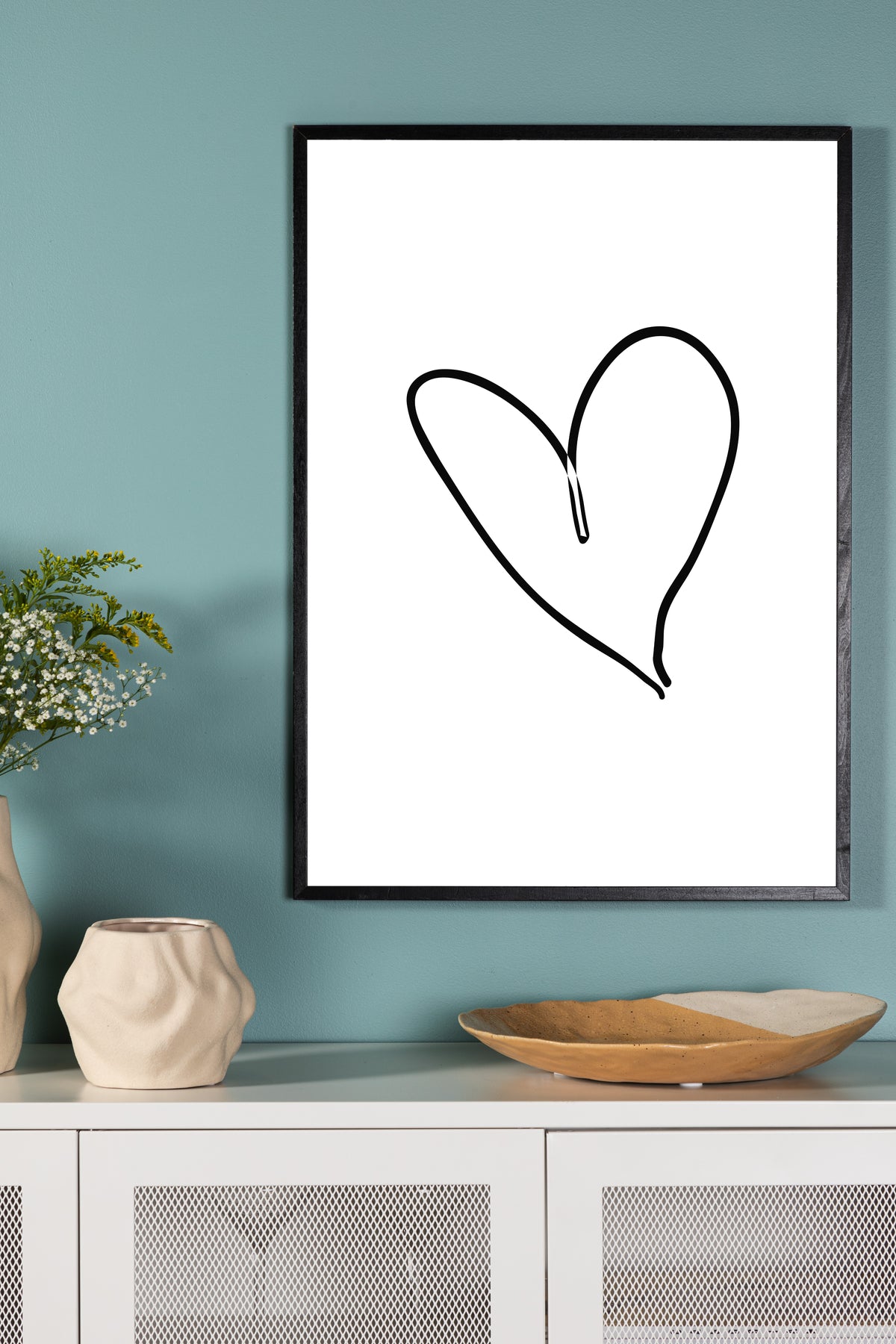 Heart Poster White