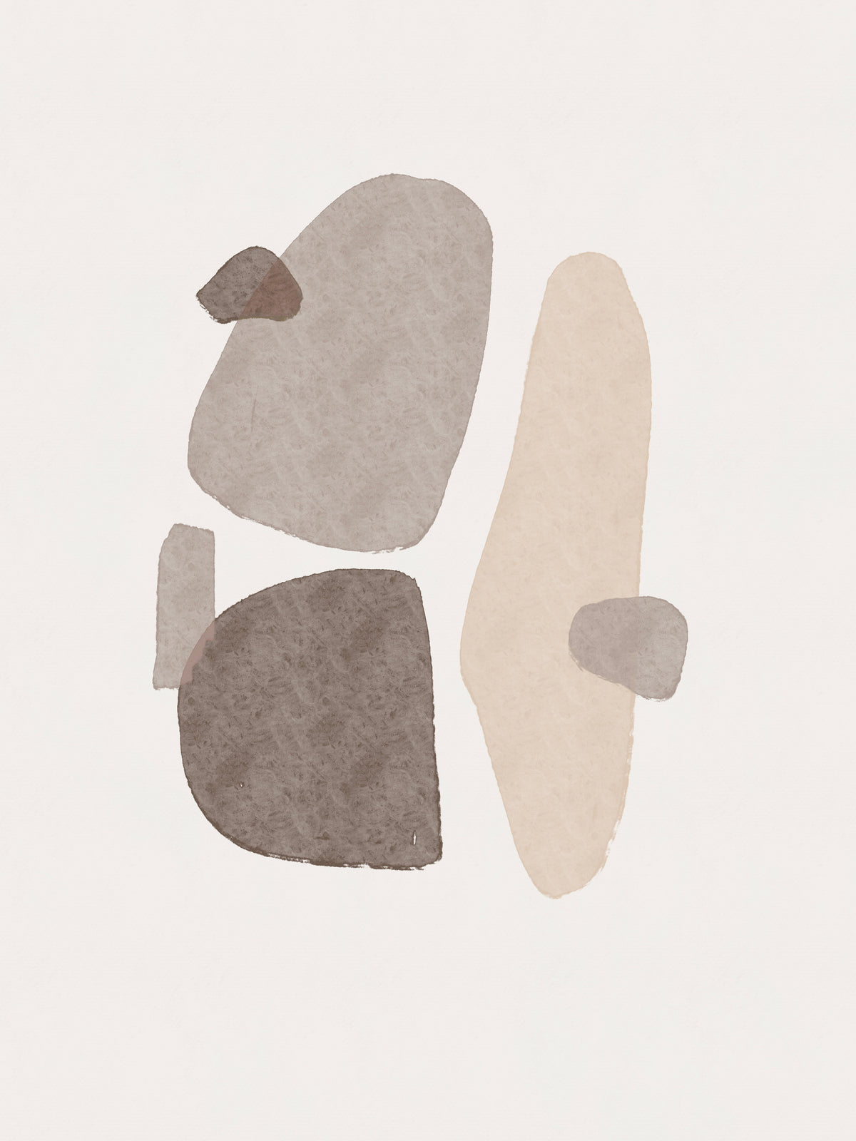 Shapes Poster Beige