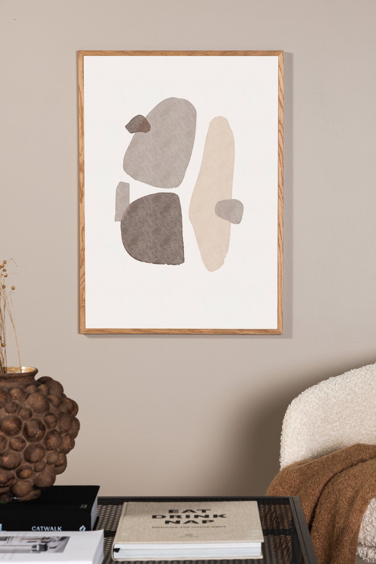 Shapes Poster Beige