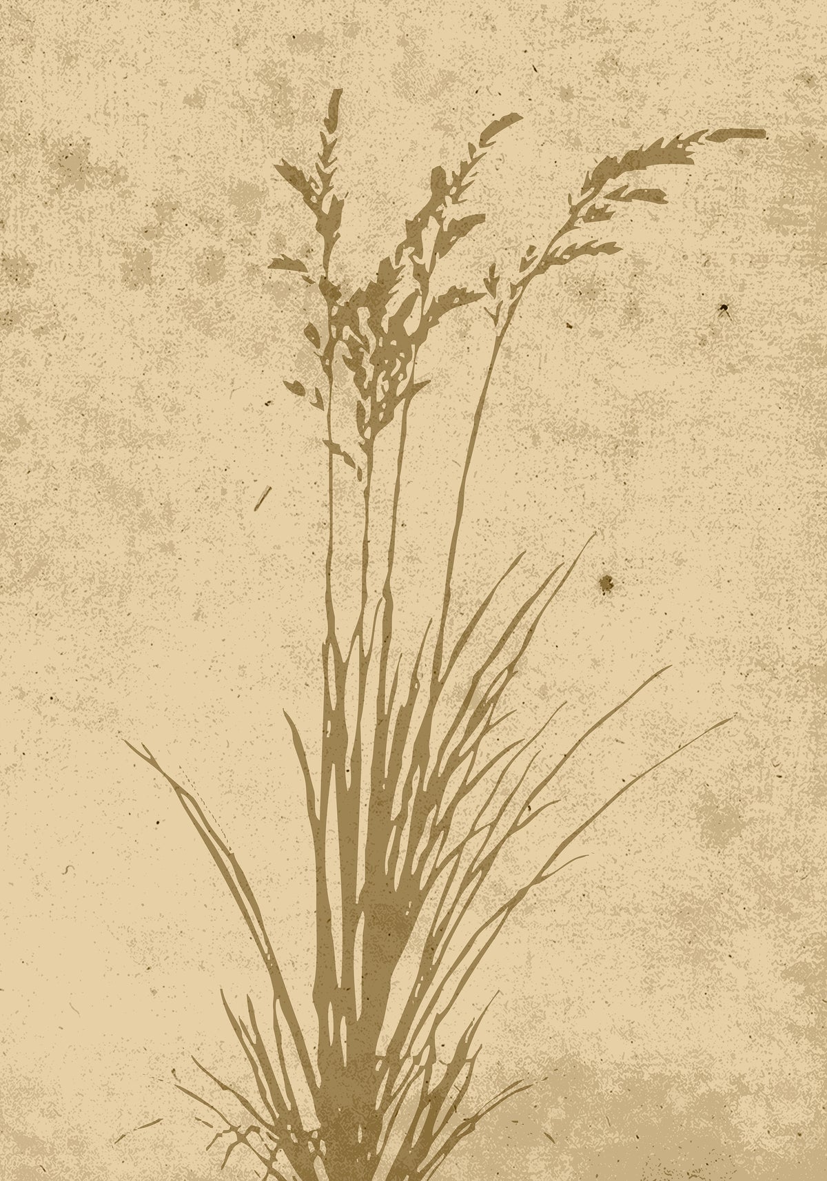 Plant art Poster Beige