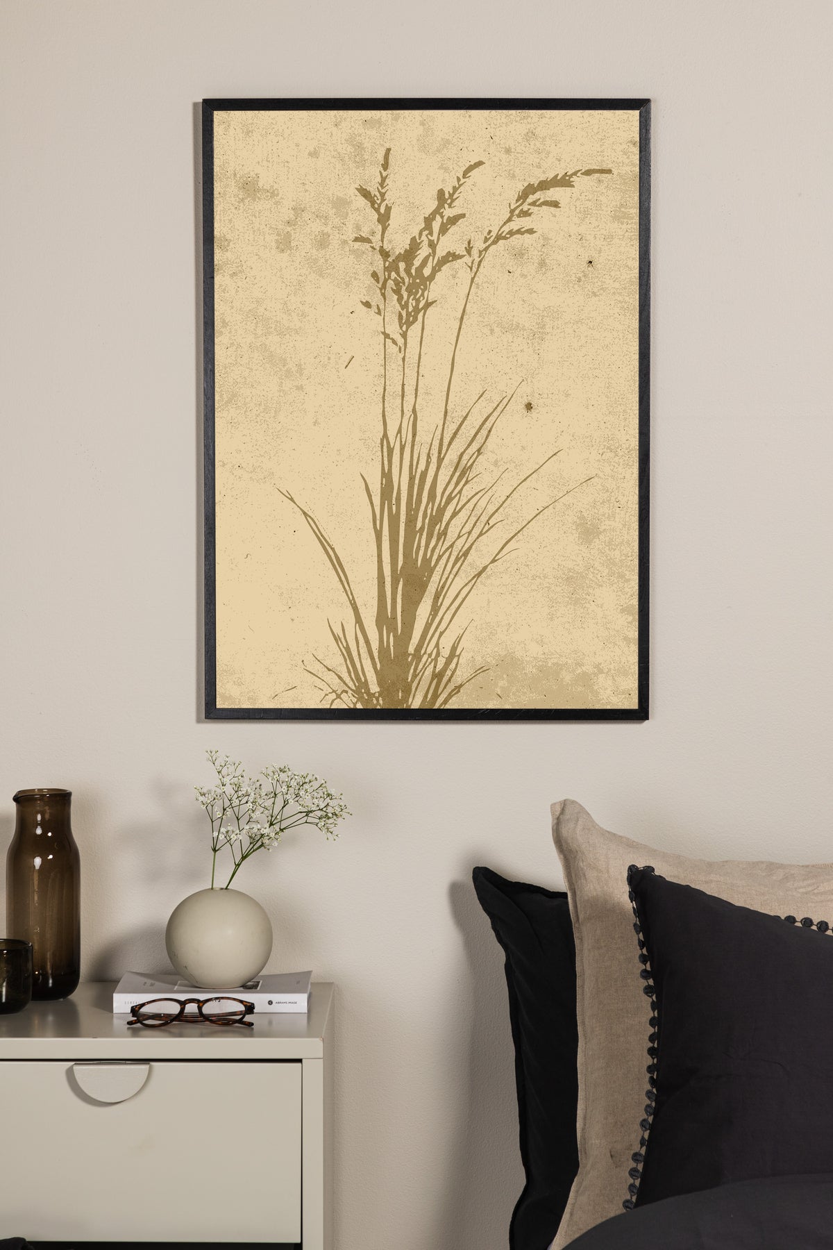 Plant art Poster Beige