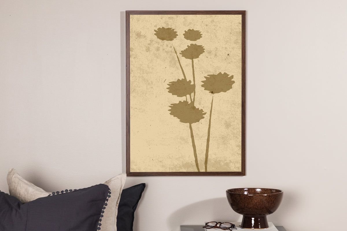 Flower art Poster Beige