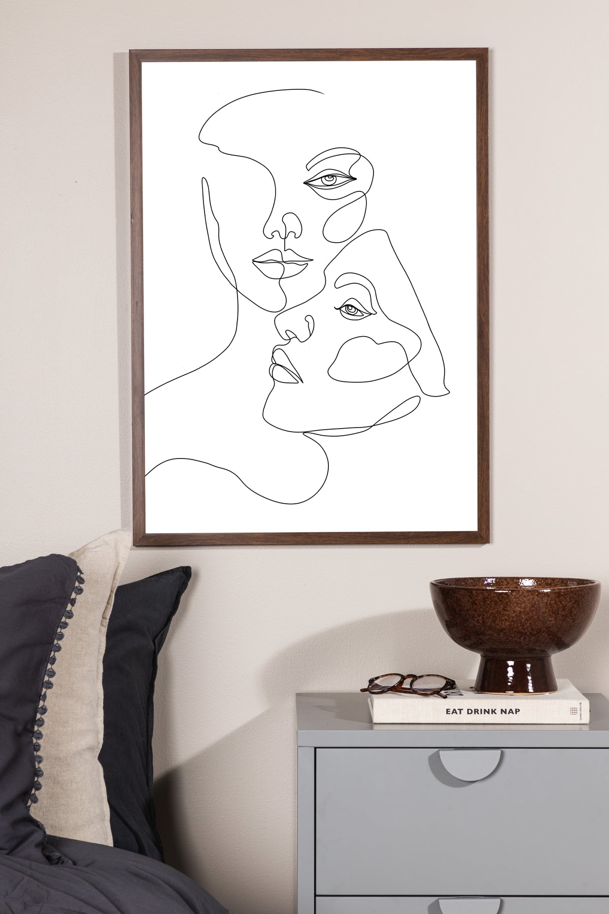 Faces Poster White