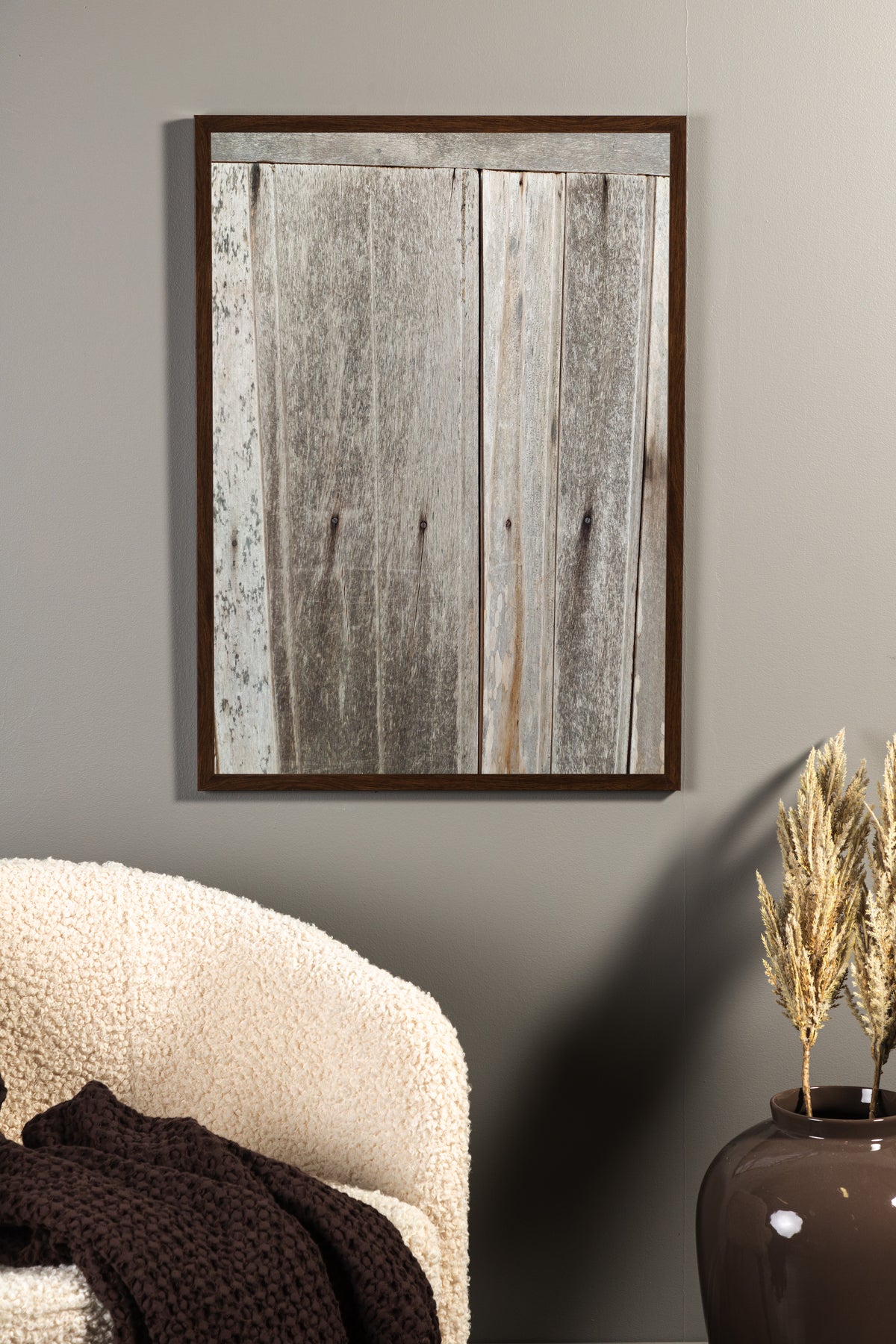 Wooden wall Poster Grey