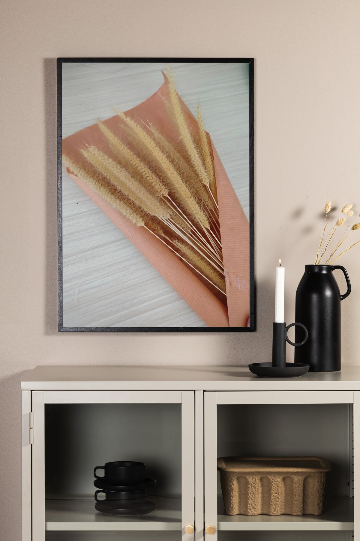 Dry flowers Poster Beige