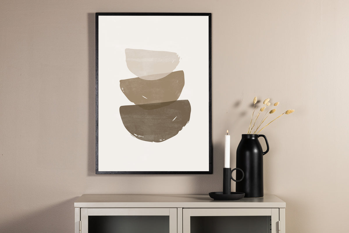 Brush strokes Poster Beige