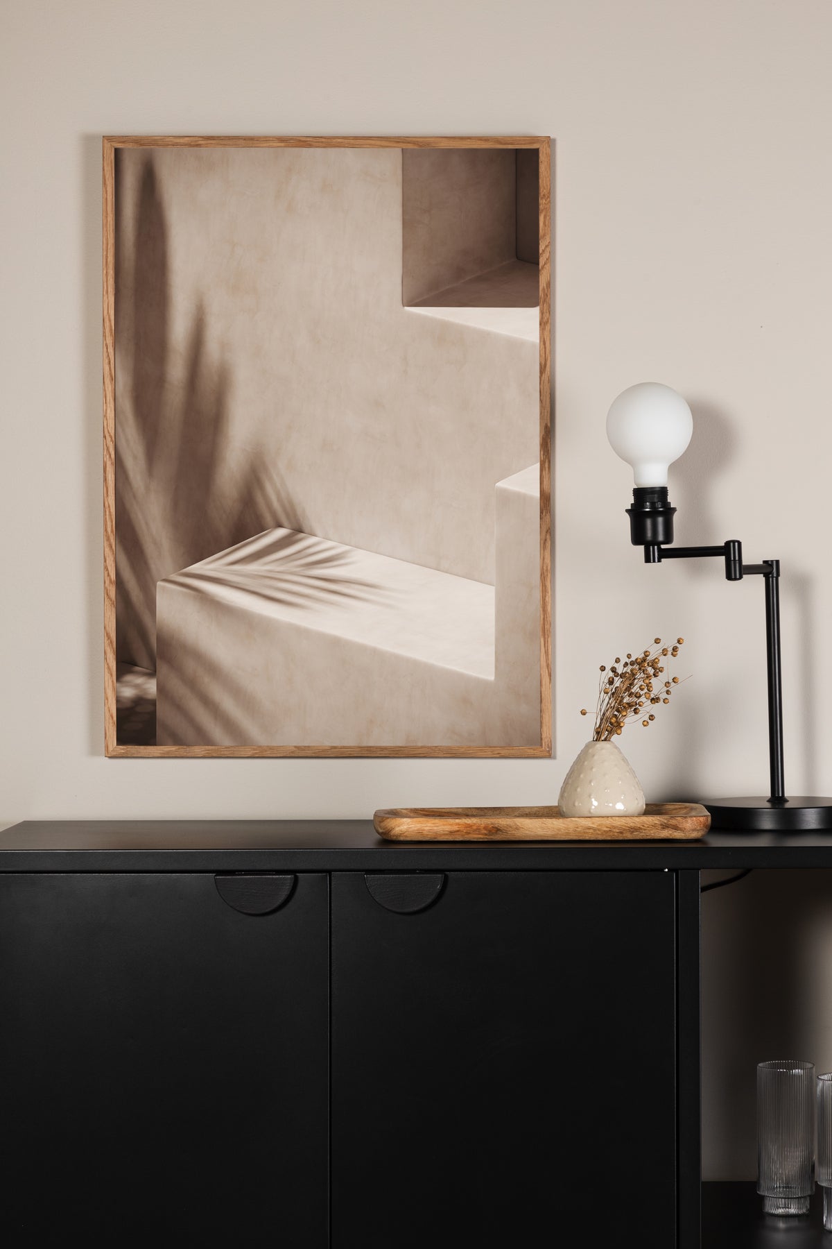 Sun stripes Poster Beige