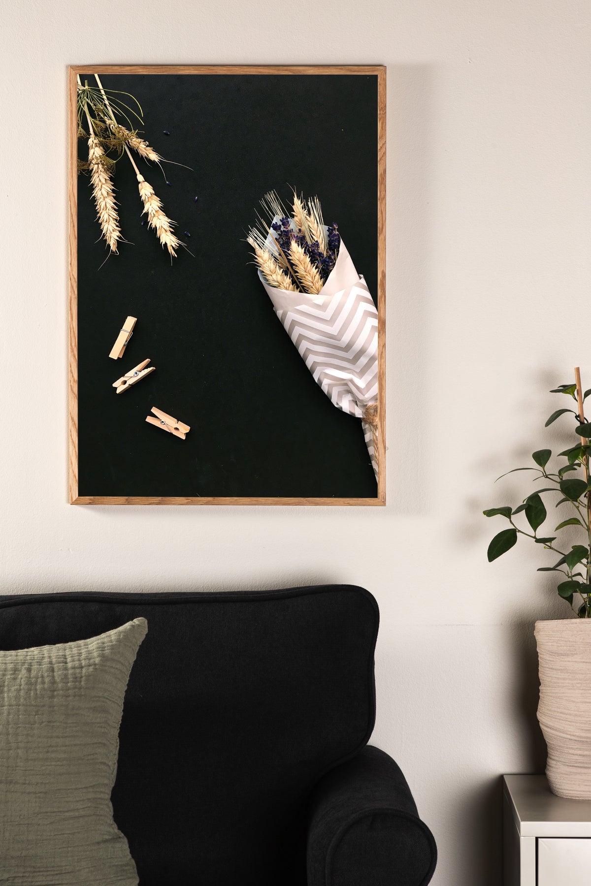 Flowers on table Poster Black