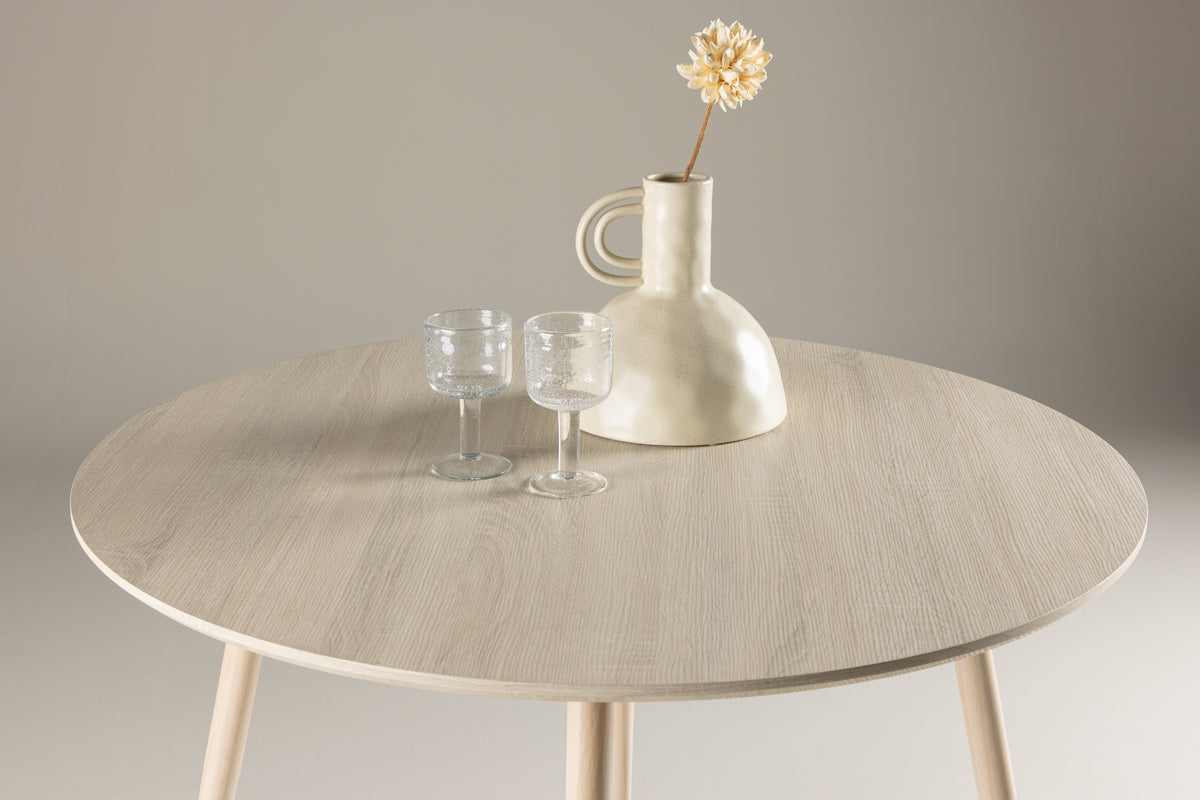 Plaza Round Dining Table ⌀100 Whitewash