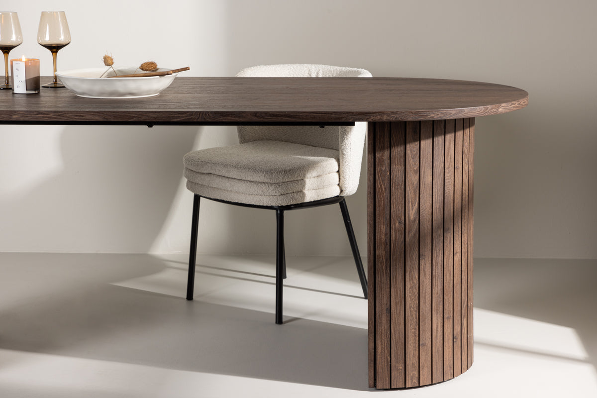 Härön Oval Dining Table 200 x 90 Mocca