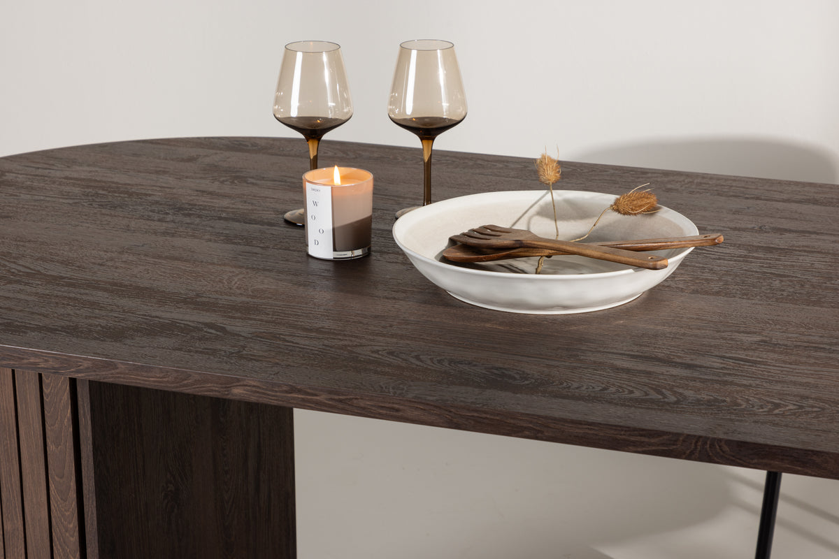 Härön Oval Dining Table 200 x 90 Mocca