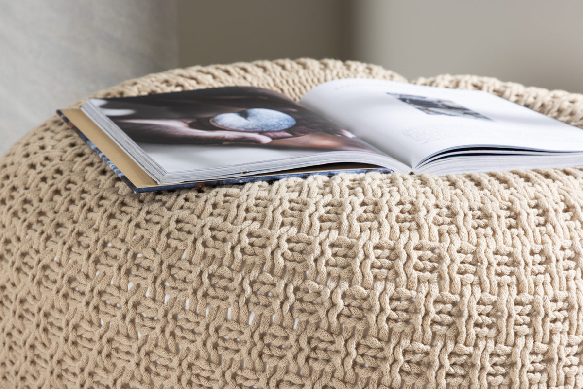 Sam Pouf ø45 ⌀45 Beige