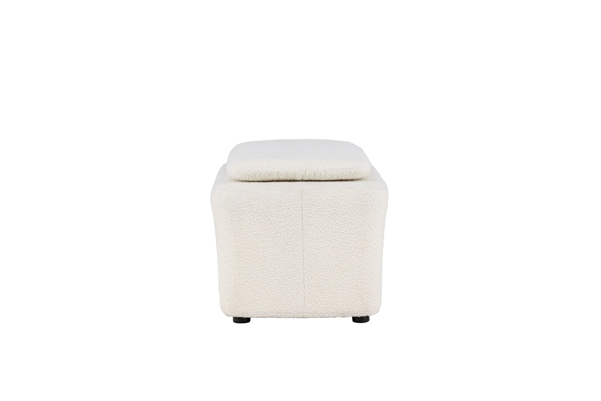 Laurel Ottoman 53 x 66 x 83 White