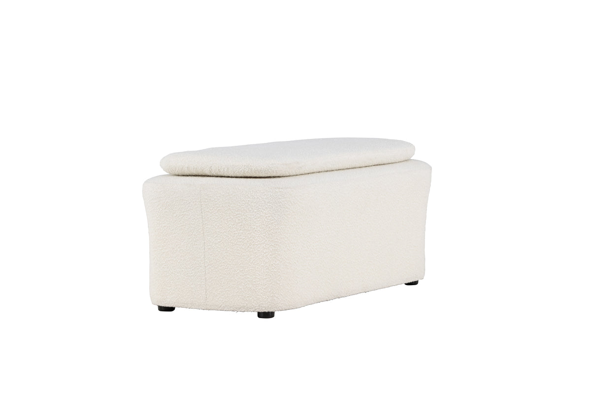 Laurel Ottoman 53 x 66 x 83 White