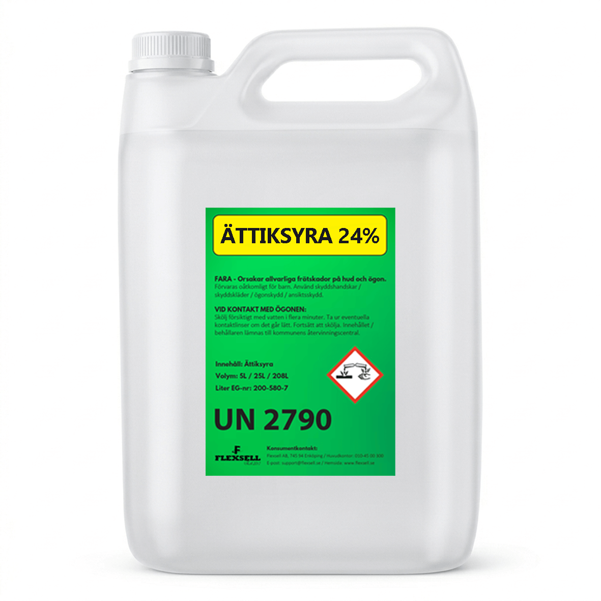 Acetic acid 24% 5L - Flexsell
