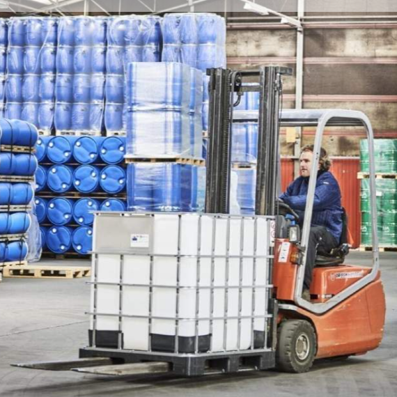 IBC-behållare tank med stålbur och pall 1000 liter