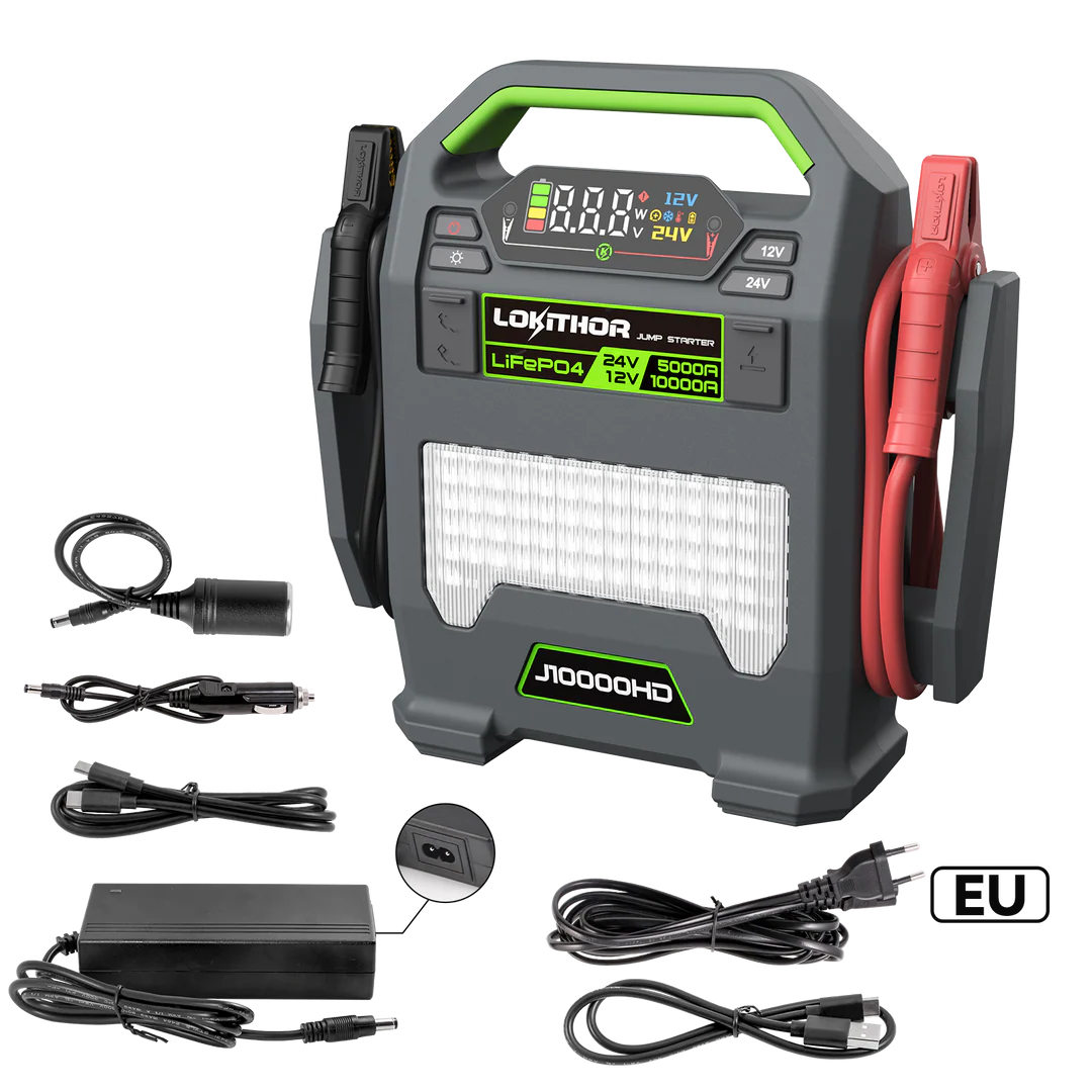 Lokithor J10000HD LiFePO₄ 12V/24V 256Wh 10000A Starthjälp