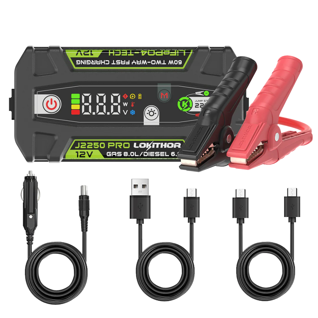 LOKITHOR J2250 PRO – Kraftfull 2250A starthjälp med avancerad ConnectMax-teknologi