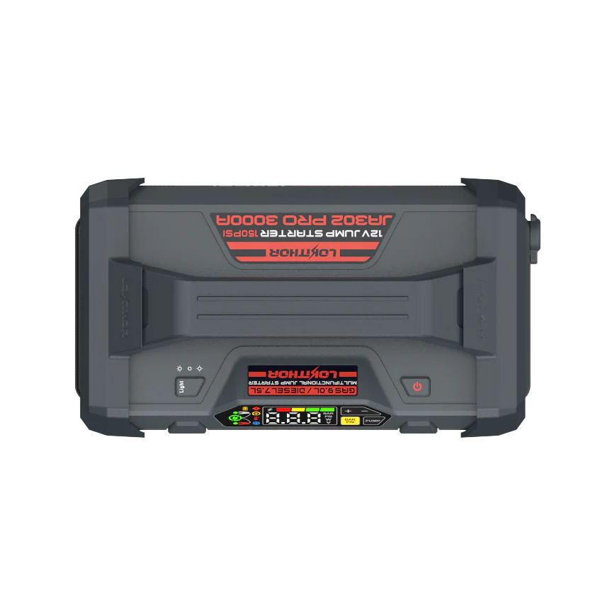 Lokithor JA302 PRO – Starthjälp 3000A med kompressor, powerbank och LED-lampa