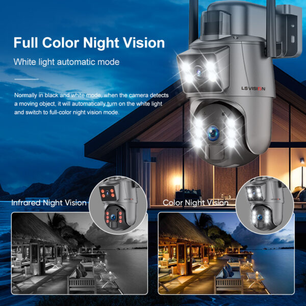 Utomhus övervakningskamera med solpanel LS-WS22 UBOX 2K HD 4G WiFi