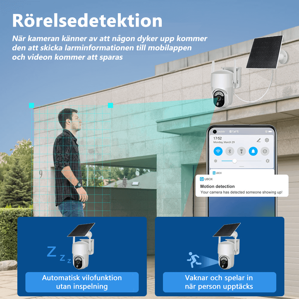 Solar powered surveillance camera AREK Series LS-WS14