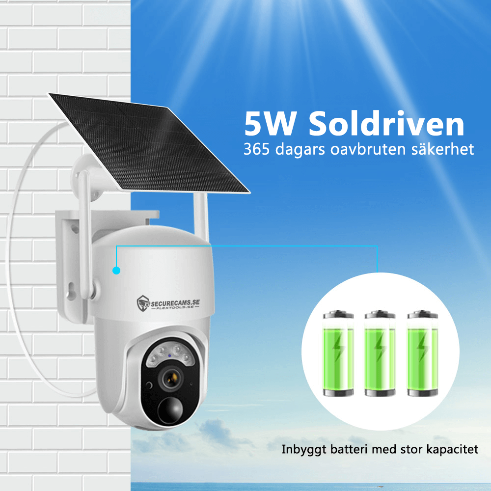 Solar powered surveillance camera AREK Series LS-WS14