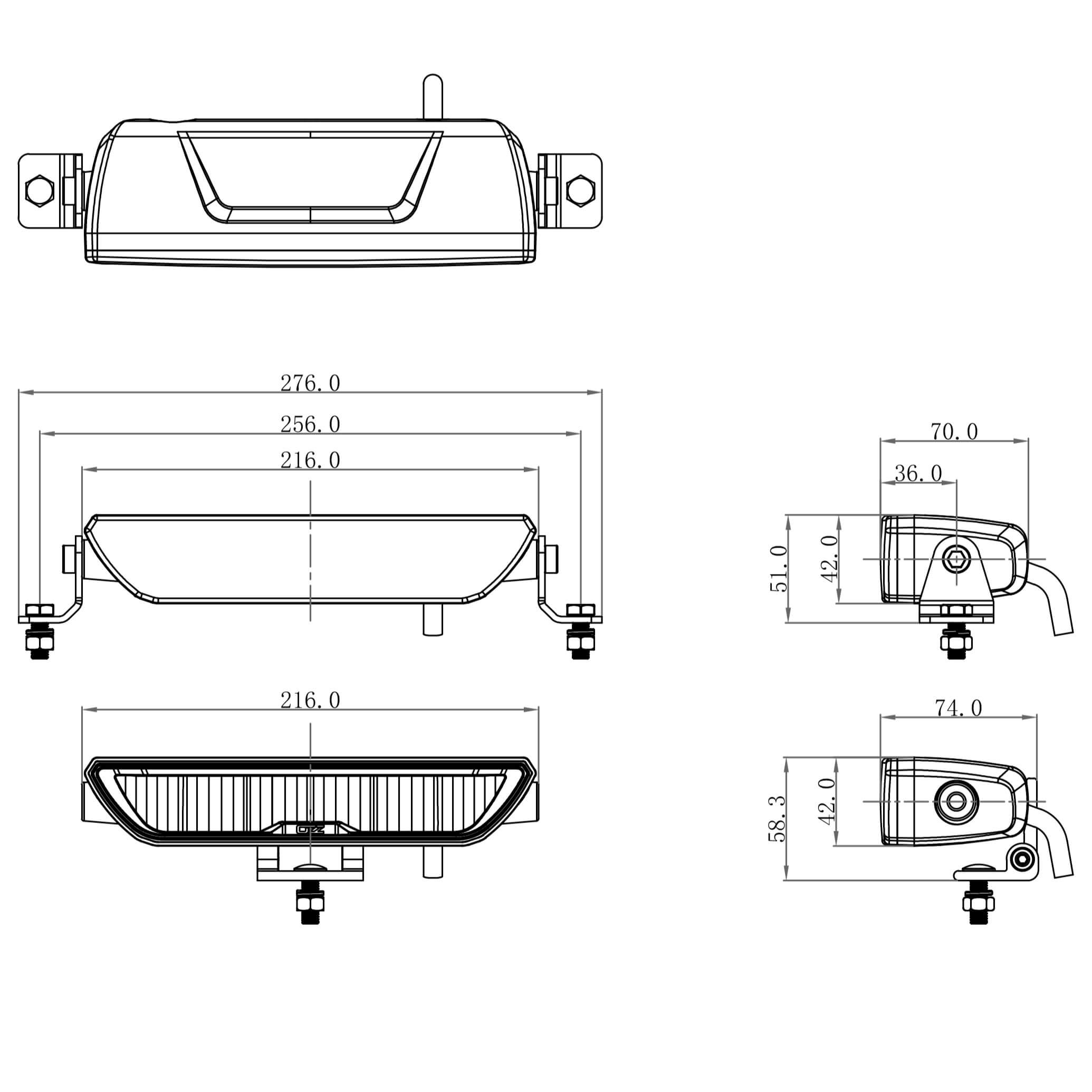 Light bar OZZ XB1 8" 