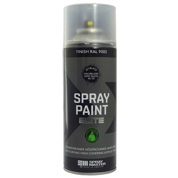 Spray paint Elite Jet Black Semi-gloss 12pcs/pack