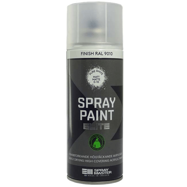 Sprayfärg Elite Pure White Matt 12st/fp