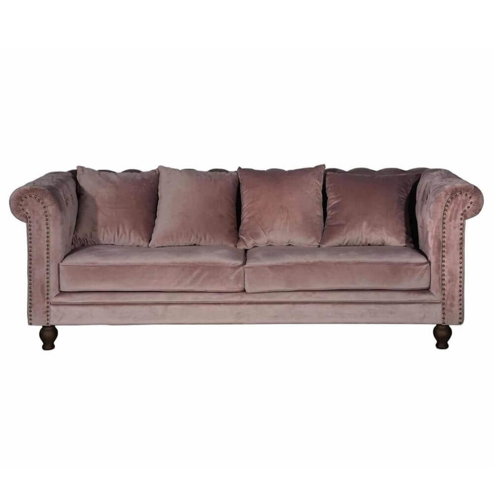 Velvet 3-sits soffa Rosa