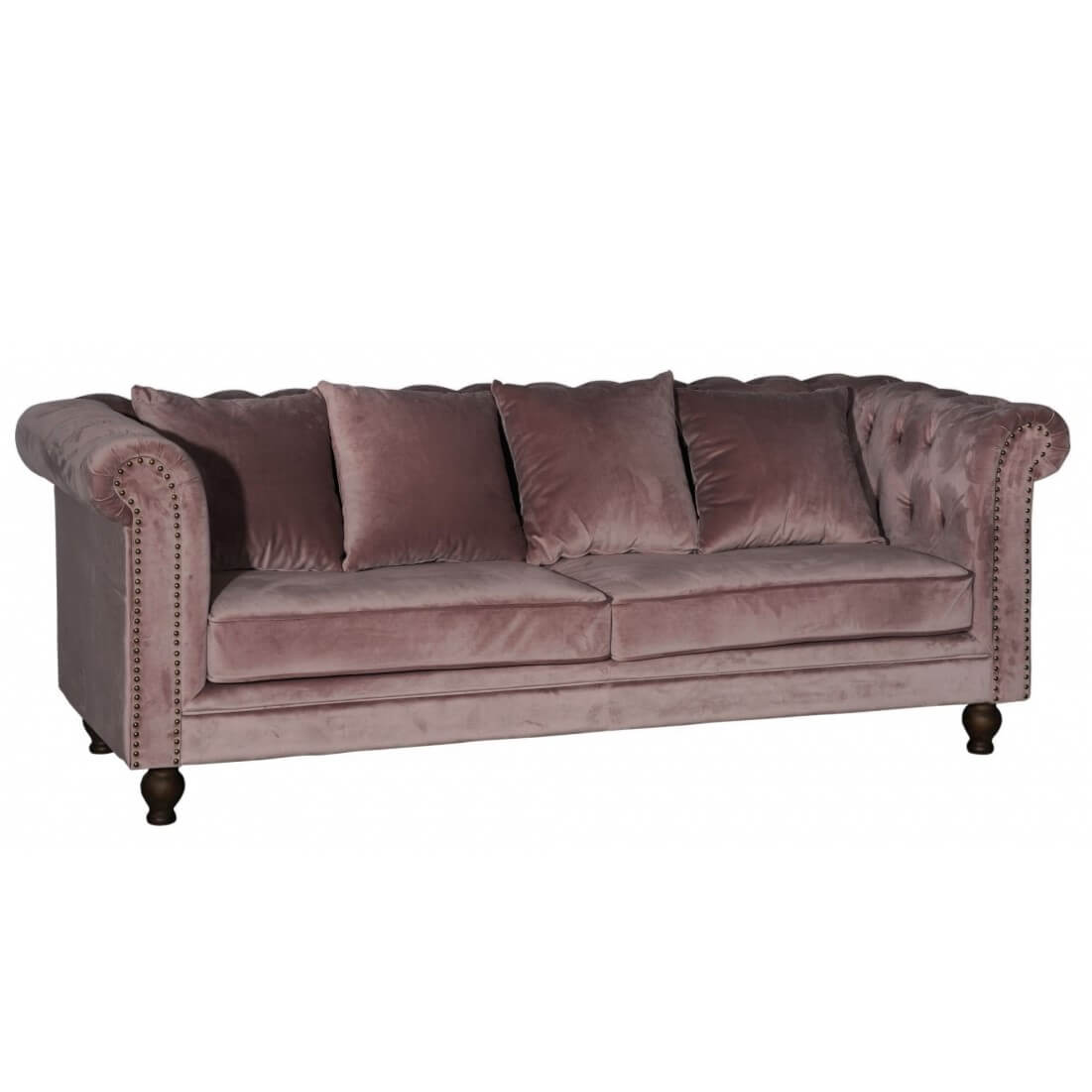 Velvet 3-sits soffa Rosa