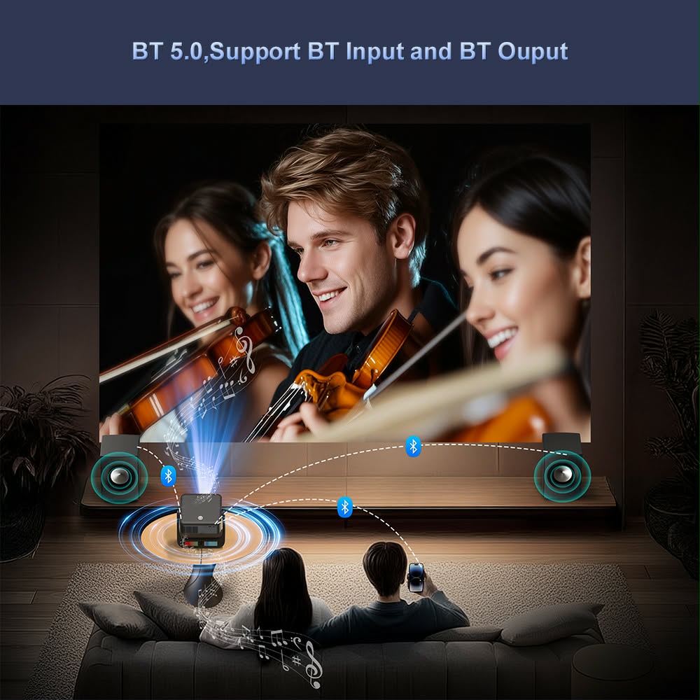 D2 Smart Projektor med Google TV – Full HD, Autofokus & 4K-stöd