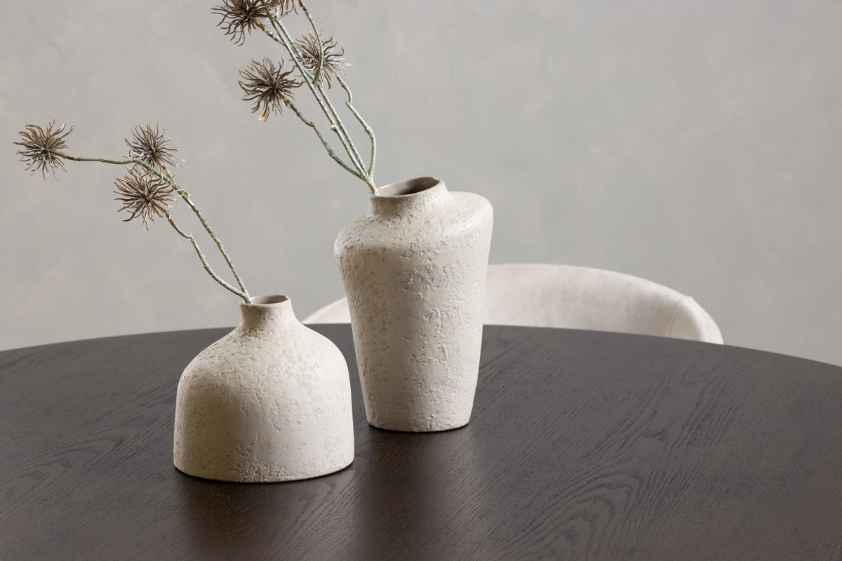 Matstolar Beige + Runda Matbord ø120 Mocka