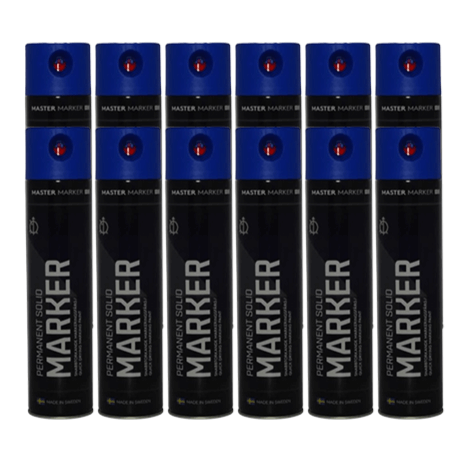 Marker color Permanent Solid Blue Economy Pack 6pcs/fp