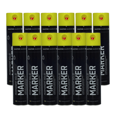 Marker color Permanent Solid Yellow Economy Pack 6pcs/fp