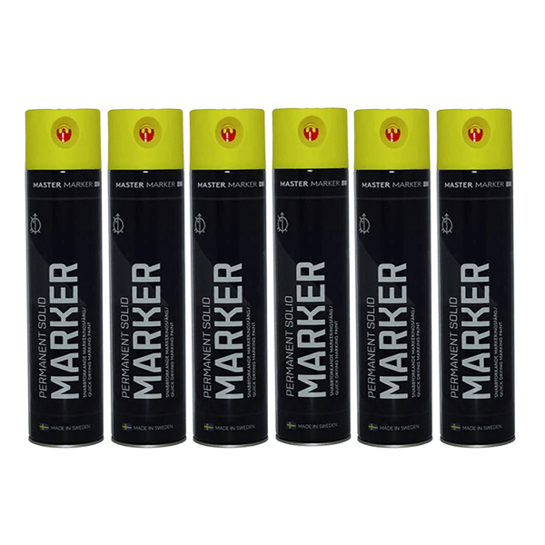 Marker color Permanent Solid Yellow Economy Pack 6pcs/fp