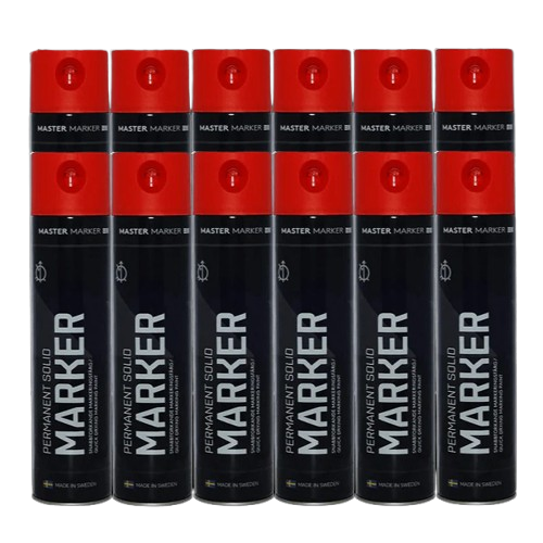 Marker color Permanent Solid Red Economy Pack 6pcs/fp